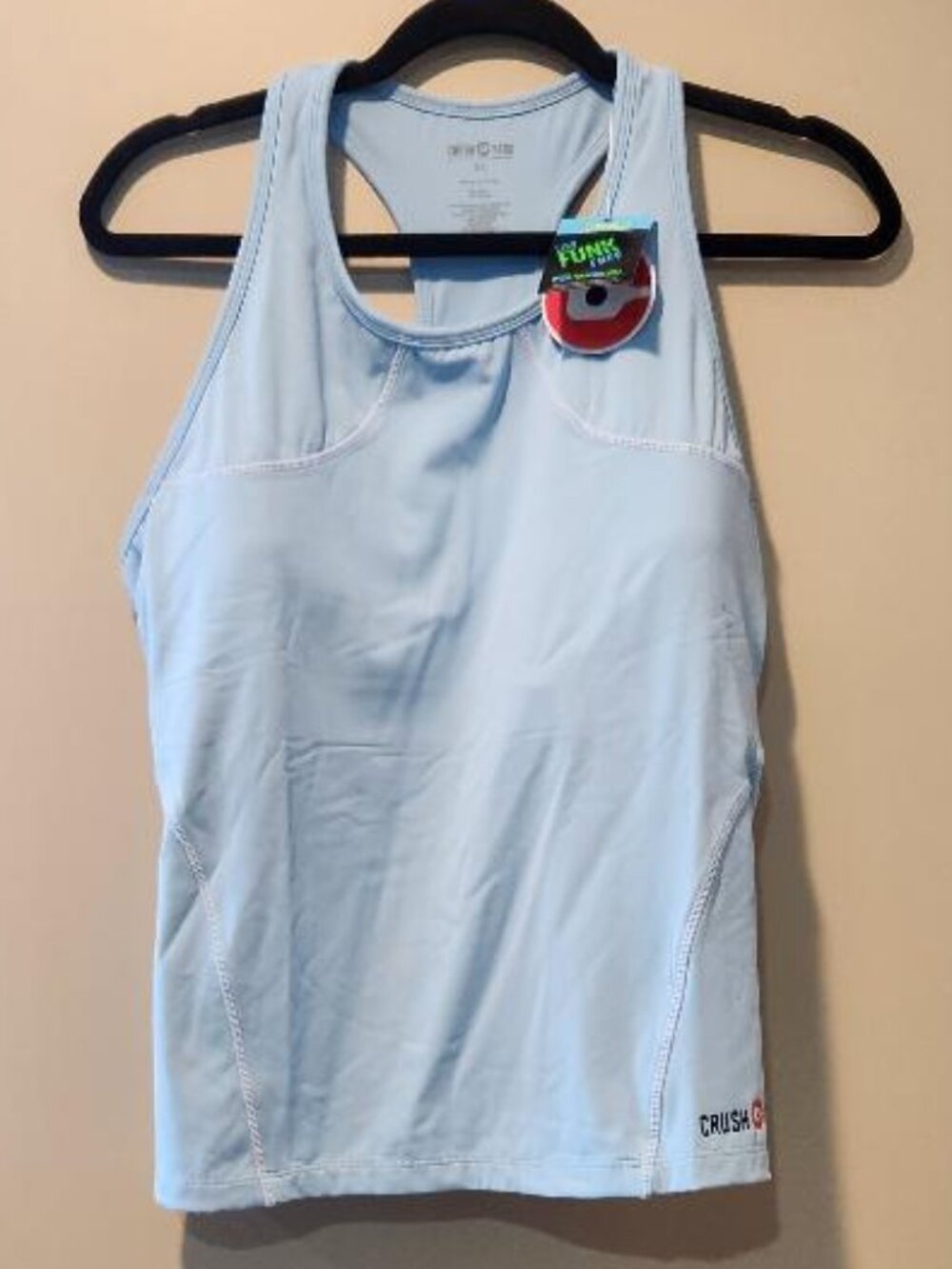 Crush Yard Pickleball Club & Restaurant Racerback Workout Tank Top Light Blue